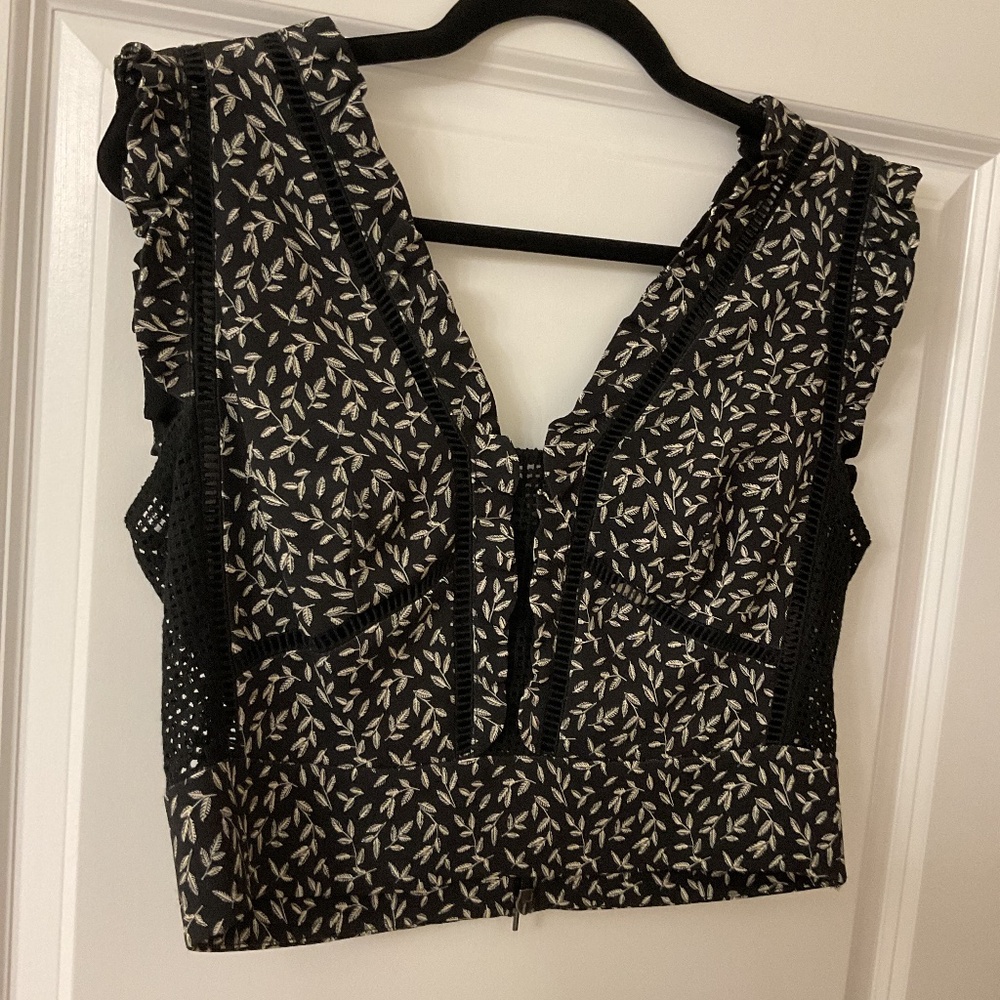 NWOT REBECCA TAYLOR Sleeveless Cropped Top Size 10